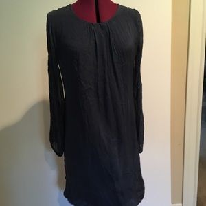 Carla Conti Navy silk tunic mini dress with lace